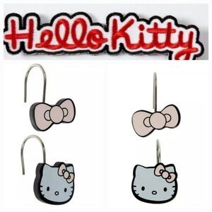 Hello Kitty By Sanrio Set of 12 Logo Shower Curtain Hooks